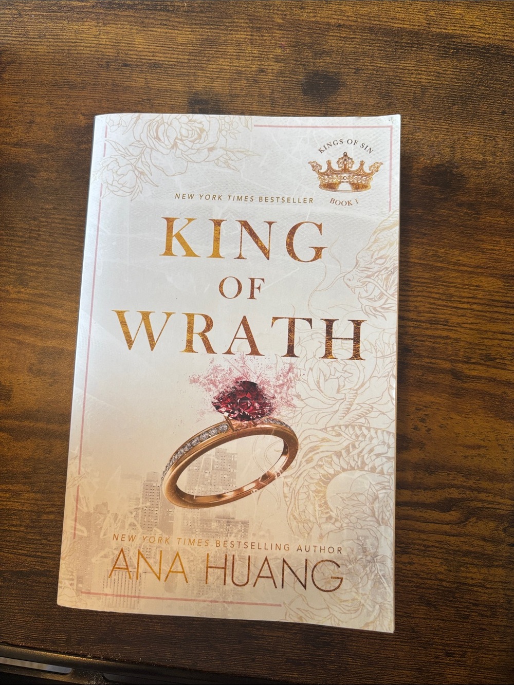 King of Wrath by Ana Huang - White & Rose Gold Cover
